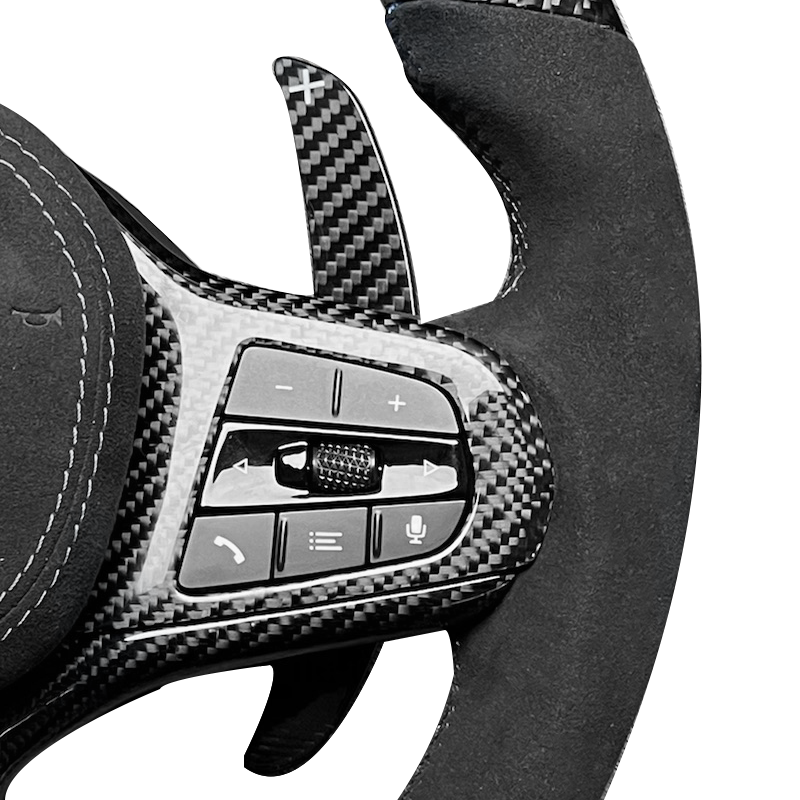 Black LED carbon fiber suede handle modified steering wheel for X1 X2 X3 X4 F10 F06 F91 F92 F93 F12 F13 F90 F36 F35 ZC-550D-T1