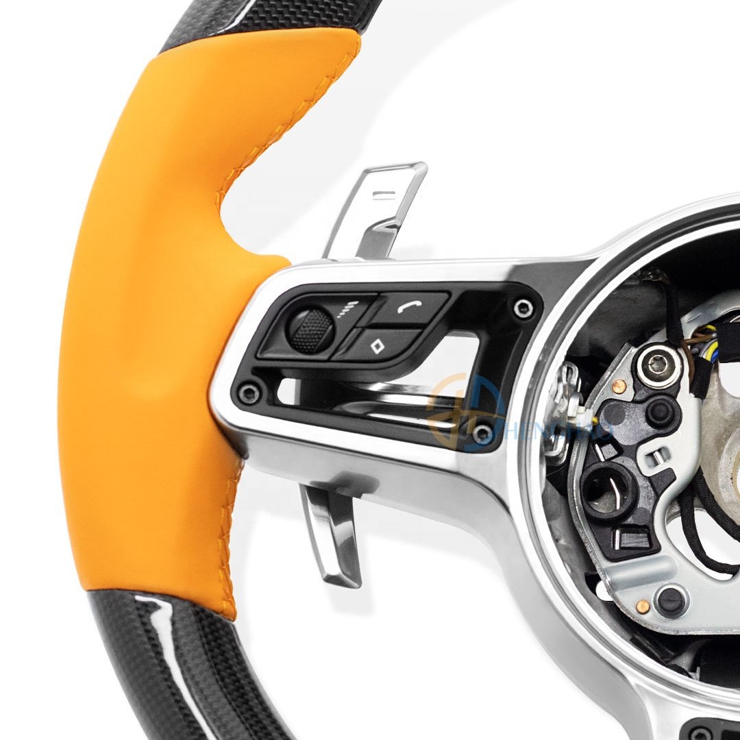 Factory Wholesale Price Carbon Fiber Steering Wheel For Porsche Macan Panamera Cayman Boxster 718 911 Cayenne Upgrade GT Style