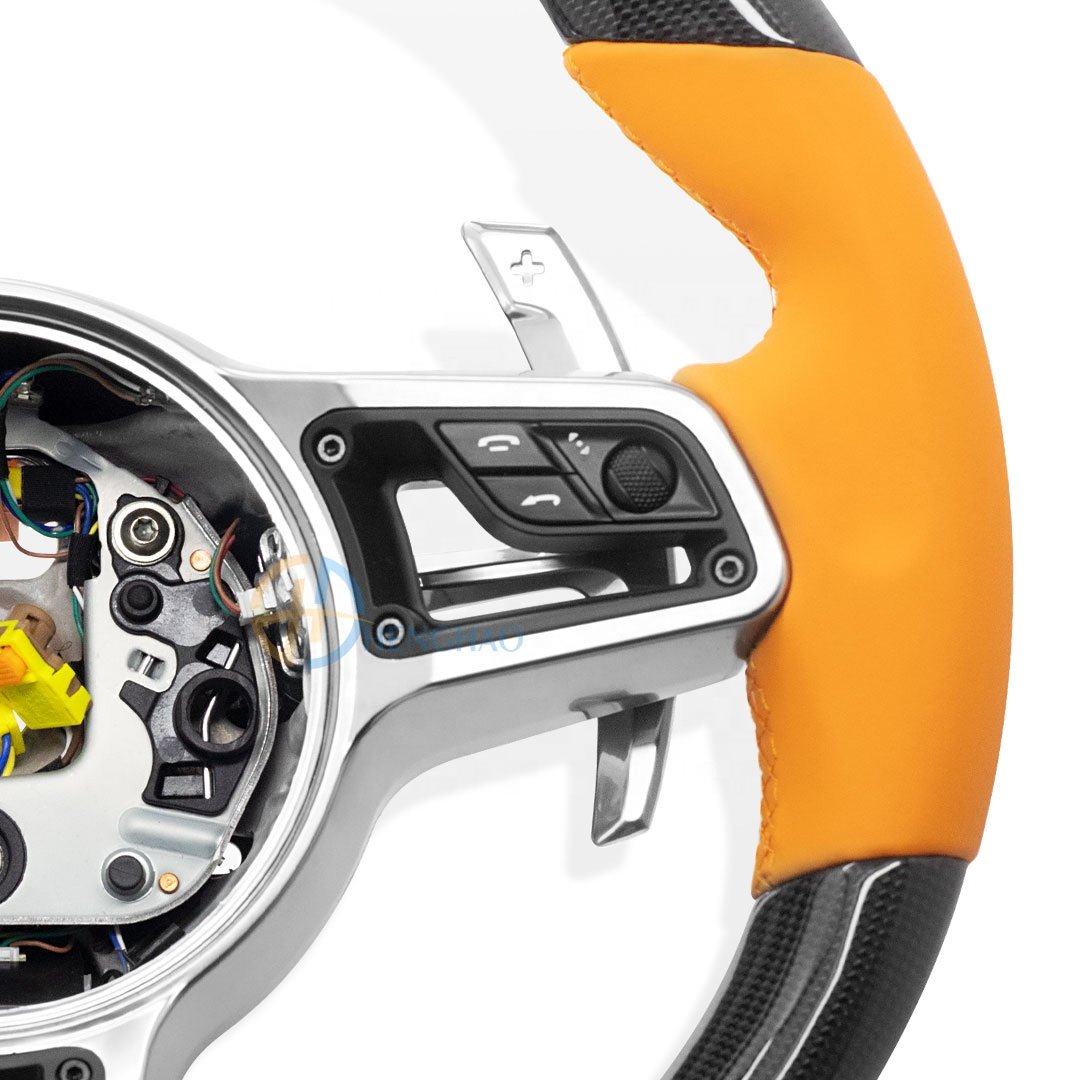 Factory Wholesale Price Carbon Fiber Steering Wheel For Porsche Macan Panamera Cayman Boxster 718 911 Cayenne Upgrade GT Style