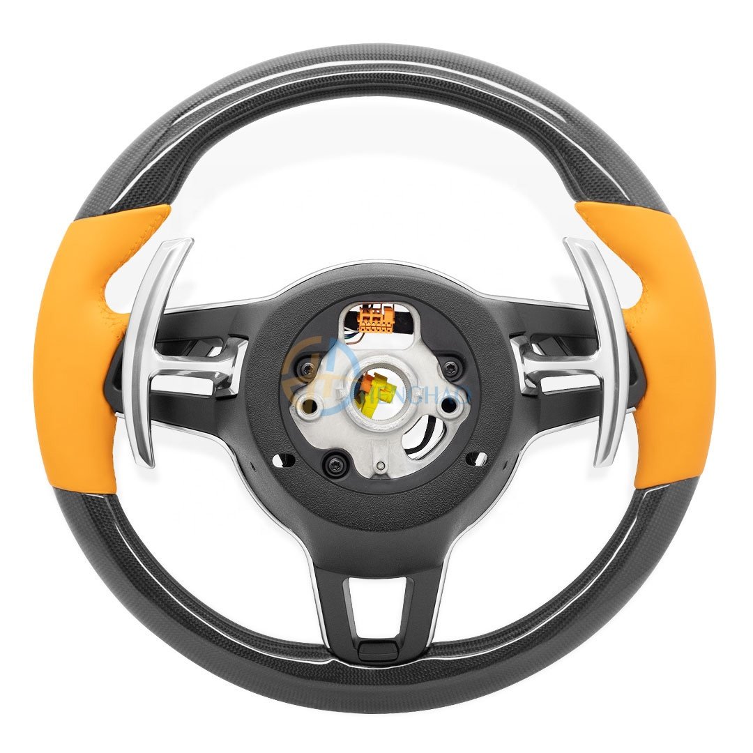 Factory Wholesale Price Carbon Fiber Steering Wheel For Porsche Macan Panamera Cayman Boxster 718 911 Cayenne Upgrade GT Style