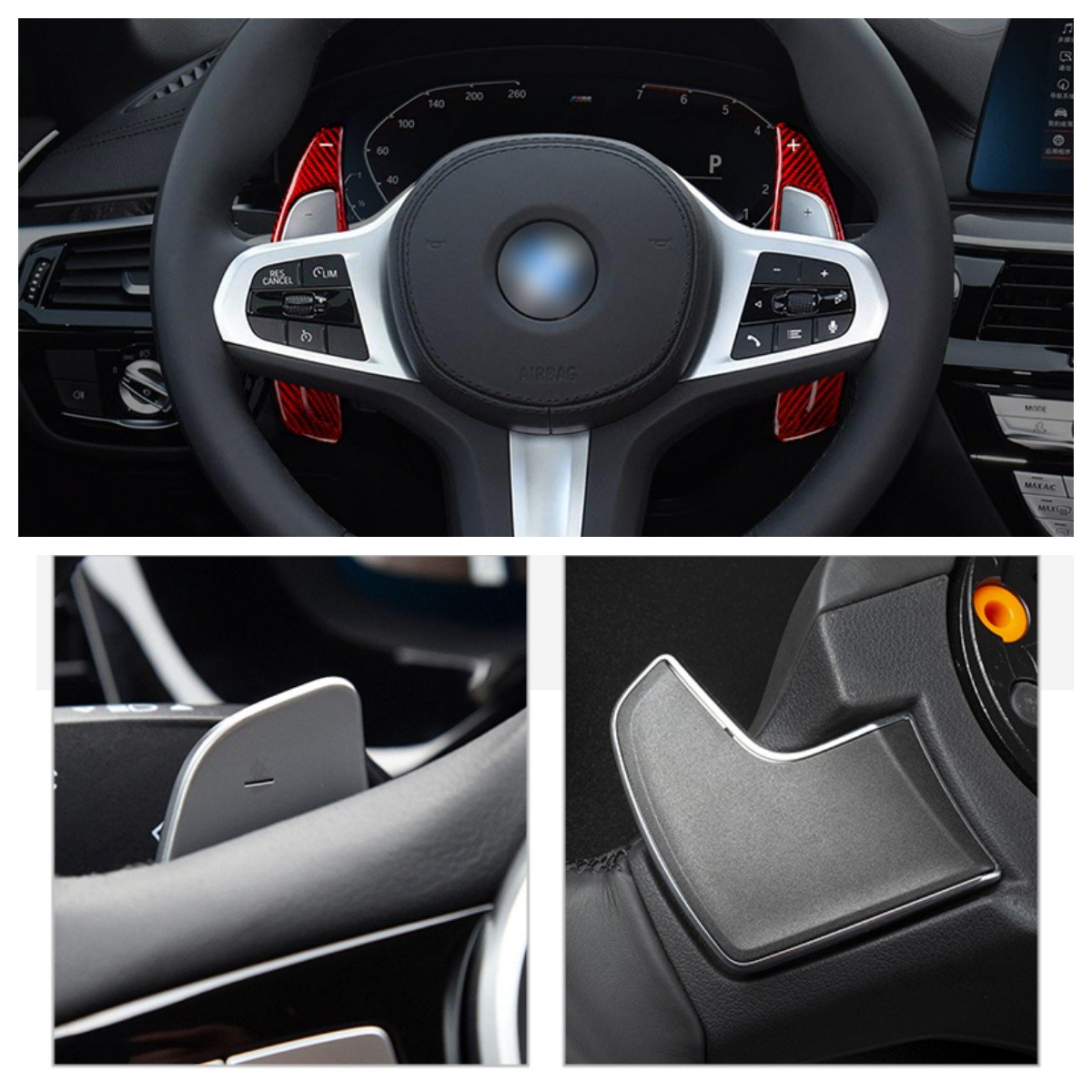 T-carbon Carbon Fiber Paddle Shifter For BWM G20 Toyota A90 Supra Magnetic Steering Wheel Shifting Paddles Car Accessories