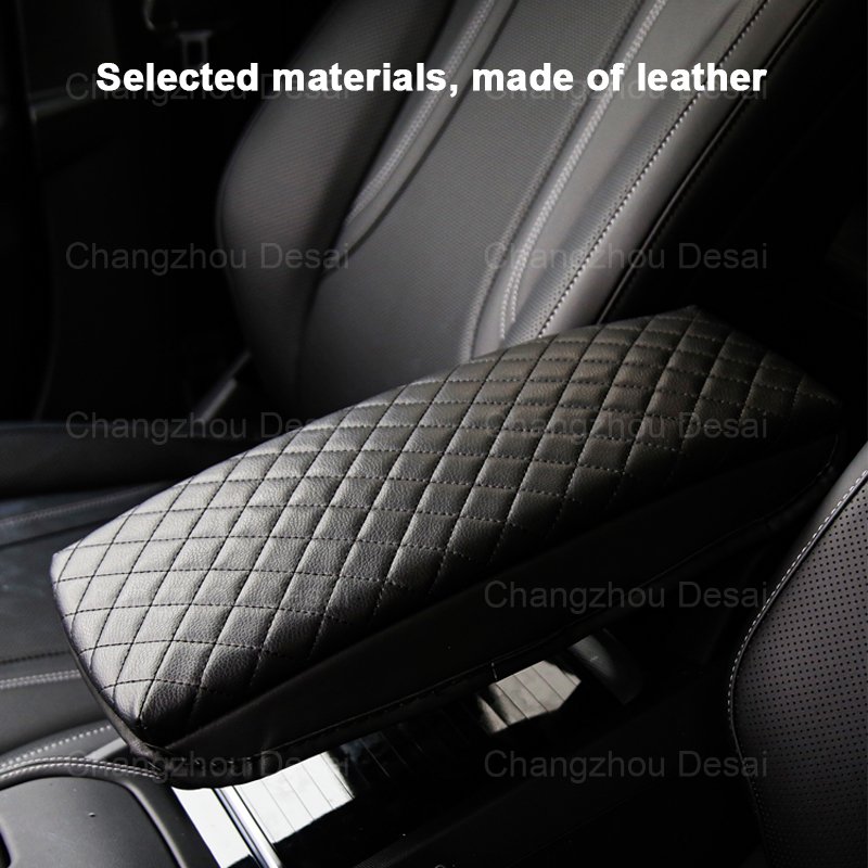 Car Center Console Leather Car Armrest Cover Waterproof Cushion Seat Box Cover Padded for Ford Mustang Mach-E 2021