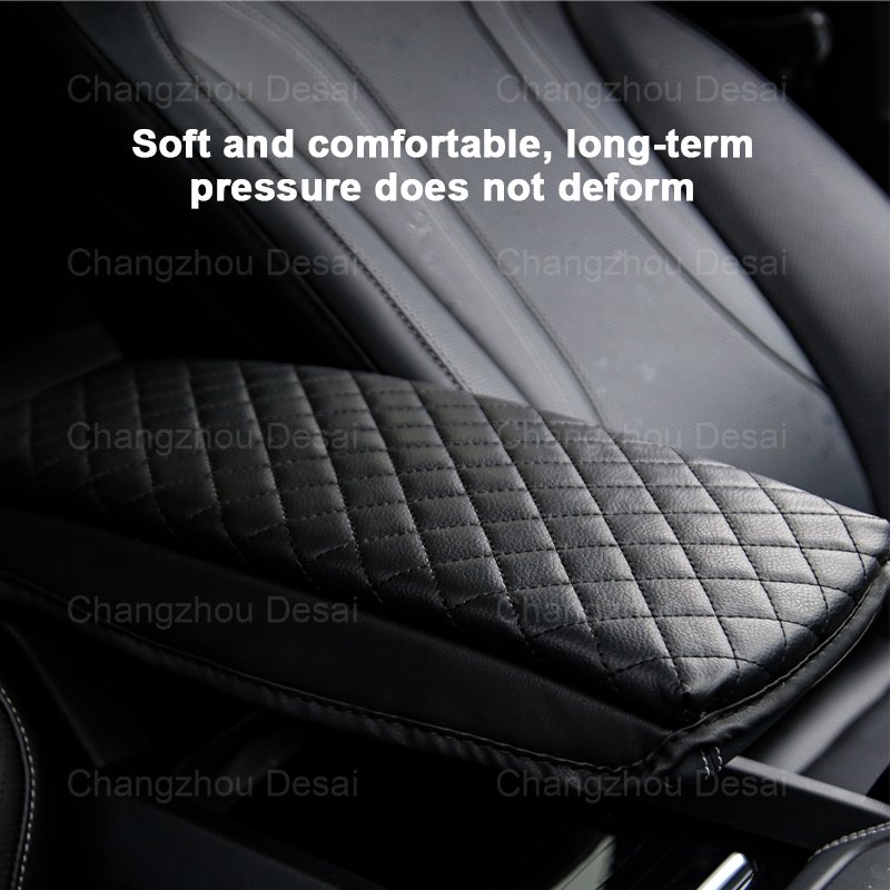 Car Center Console Leather Car Armrest Cover Waterproof Cushion Seat Box Cover Padded for Ford Mustang Mach-E 2021