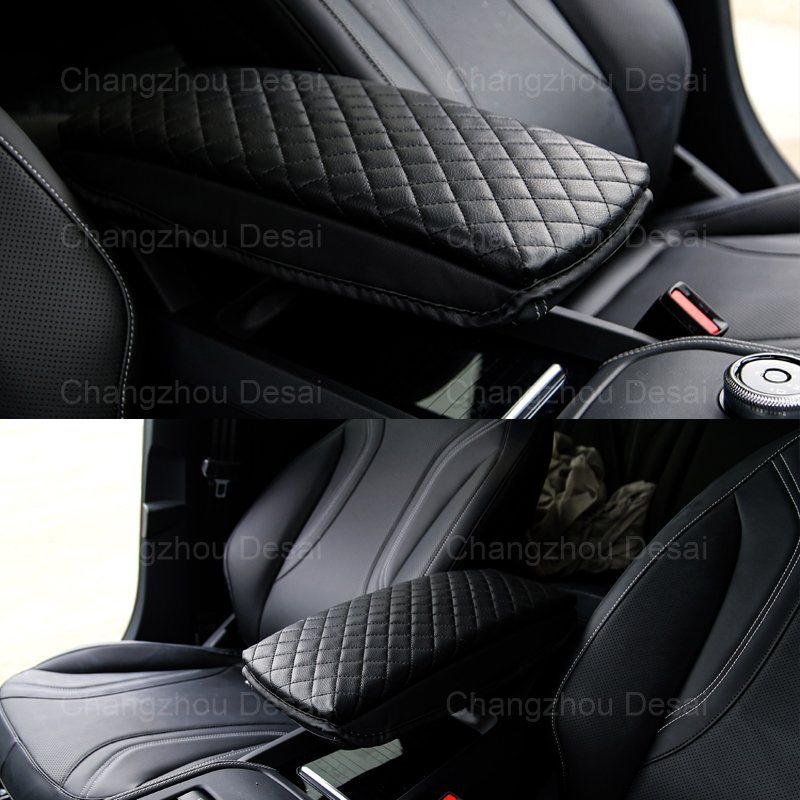Car Center Console Leather Car Armrest Cover Waterproof Cushion Seat Box Cover Padded for Ford Mustang Mach-E 2021