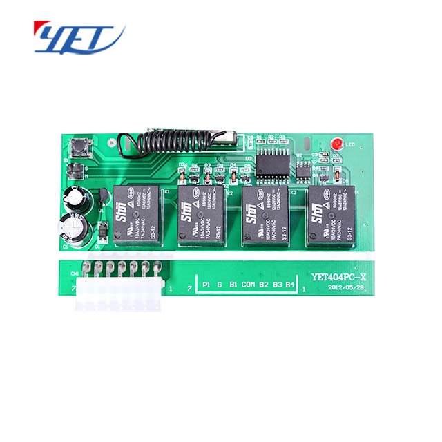 YET404PC-X 4 Channel Receiver 315MHz/433MHz Garage Door Rf Wireless Universal Receiver Remote Transmitter Controller DC12V/24V