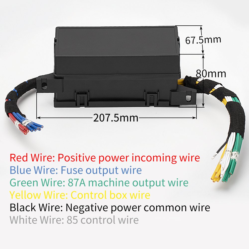 11Way Auto Relays 12V Fuse Box Relay Block Waterproof Relay Box Block With Fuses Wired for Car Truck Marine