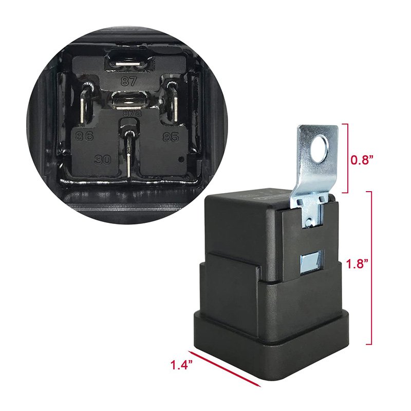 Wholesale 40/30 AMP 12V DC Waterproof Relay and Harness - Heavy Duty 12 AWG Tinned Copper Wires 5-PIN SPDT Automotive Relay