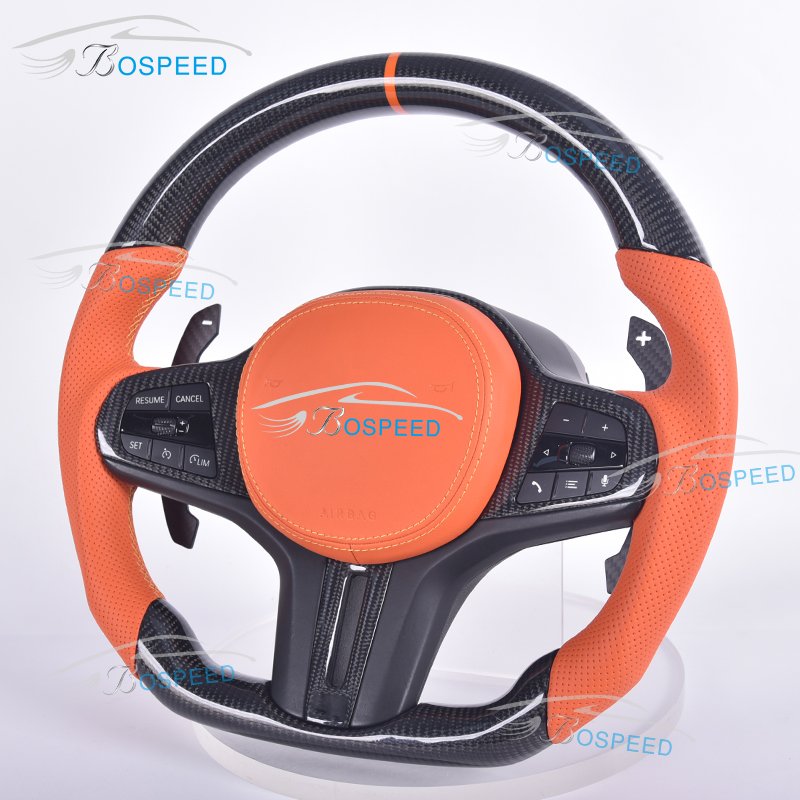 Customize Smooth Steering Wheel For BMW G20 G28 G30 G38 G32 G11 G12 G01 G02 G05 G06 G07 G08 G14 G15 X3M X4M X5M X6M M3 M4 M5 M8