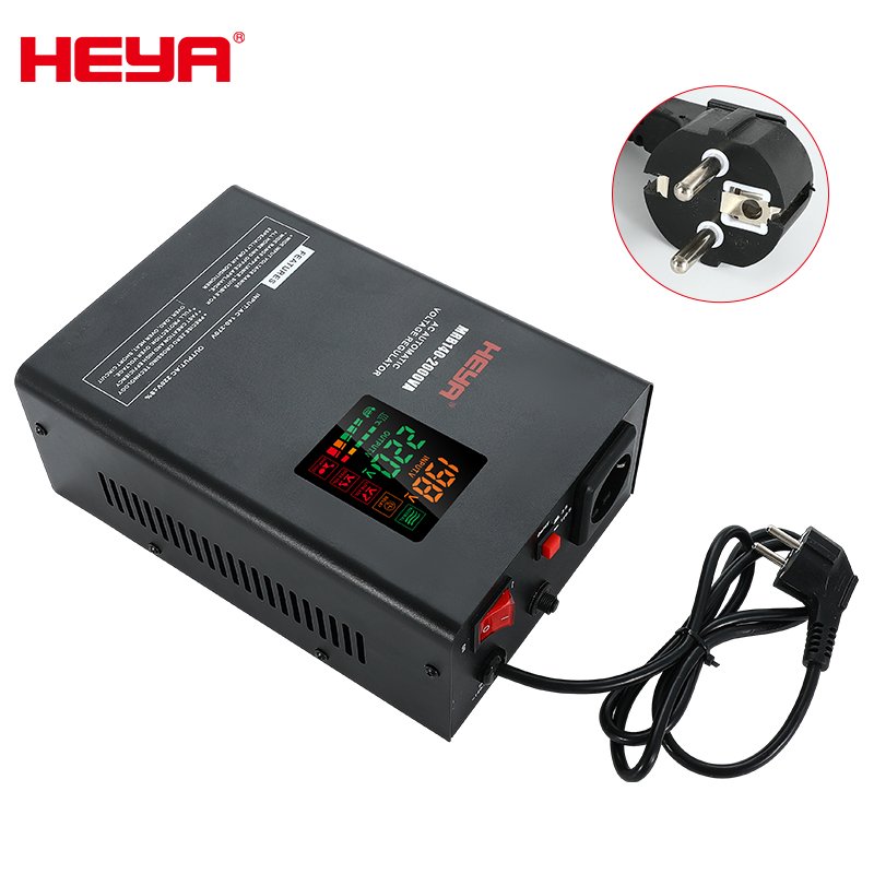 Wall Mounted 2KVA Single Phase AC Automatic Voltage Regulator 220V LED Home Avr Adjustable Digital Stabilizer