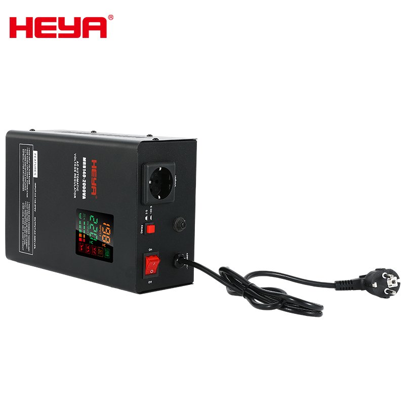 Wall Mounted 2KVA Single Phase AC Automatic Voltage Regulator 220V LED Home Avr Adjustable Digital Stabilizer