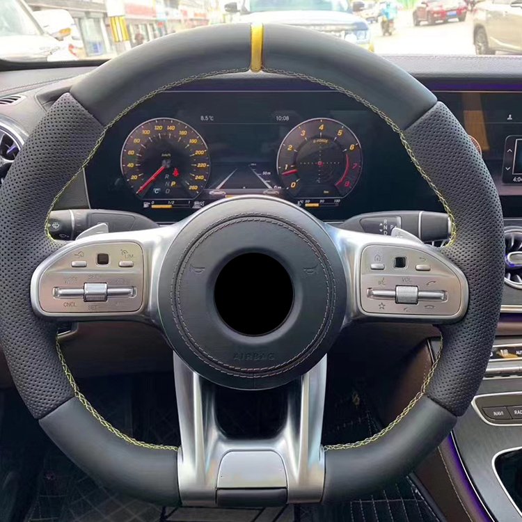 high quality car steering wheel for mercedes-benz amg leather steering wheel upgrading c e g class