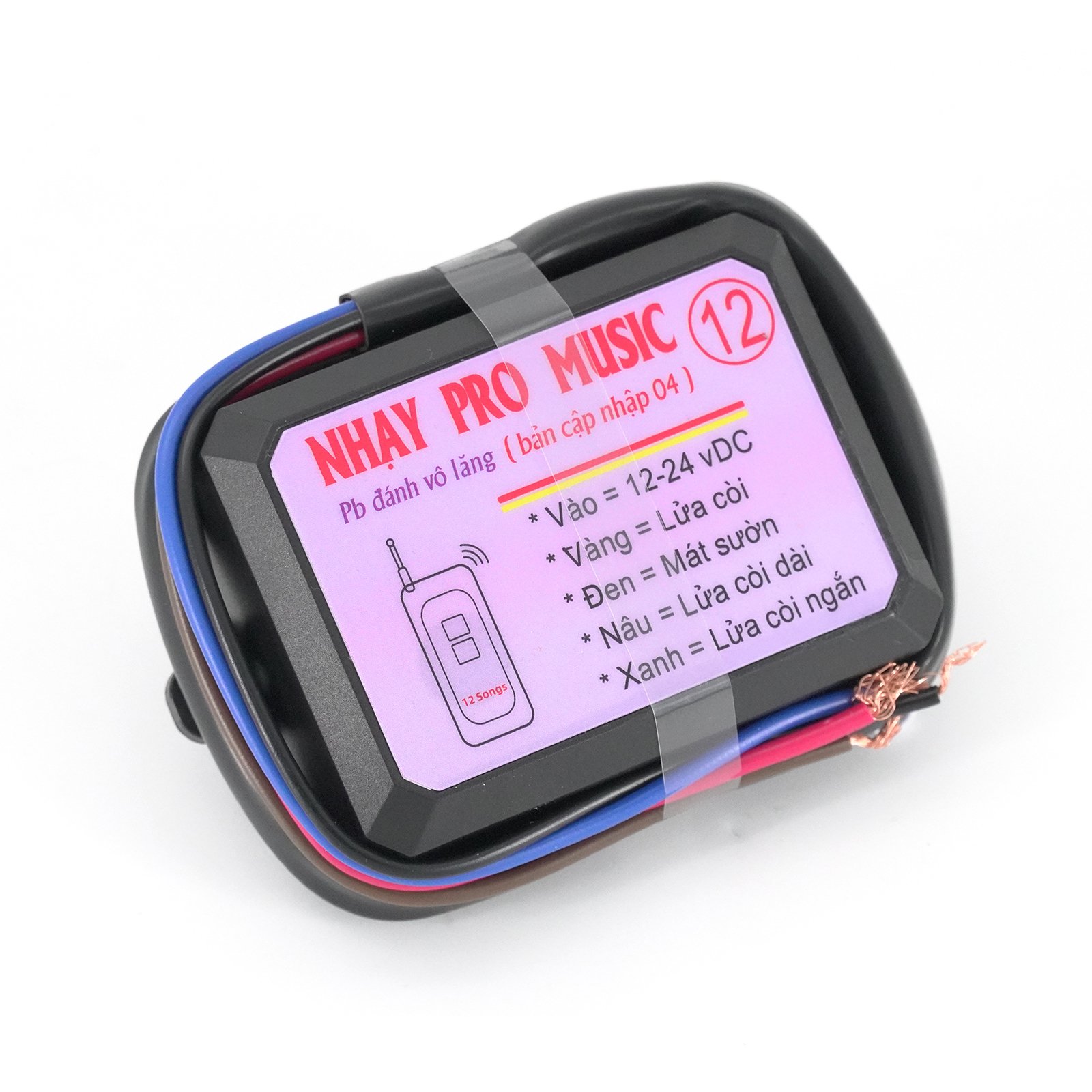 12 Tones 12-24V NHAY 3+ Pro Musical Horn with Remote Control for Cars Trucks Vans Motorcycles Multi Tone Electric Horn Kit