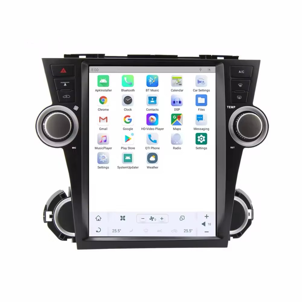 Android 11.0 12.1" car DVD for toyota highlander Kluger 2009-2013 android car radio gps navigation 4G LTE Carplay Wifi