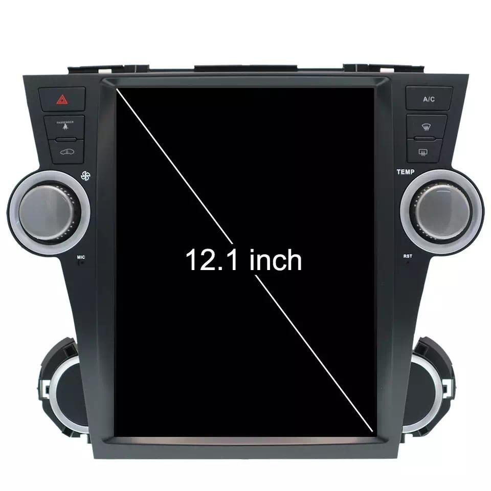 Android 11.0 12.1" car DVD for toyota highlander Kluger 2009-2013 android car radio gps navigation 4G LTE Carplay Wifi