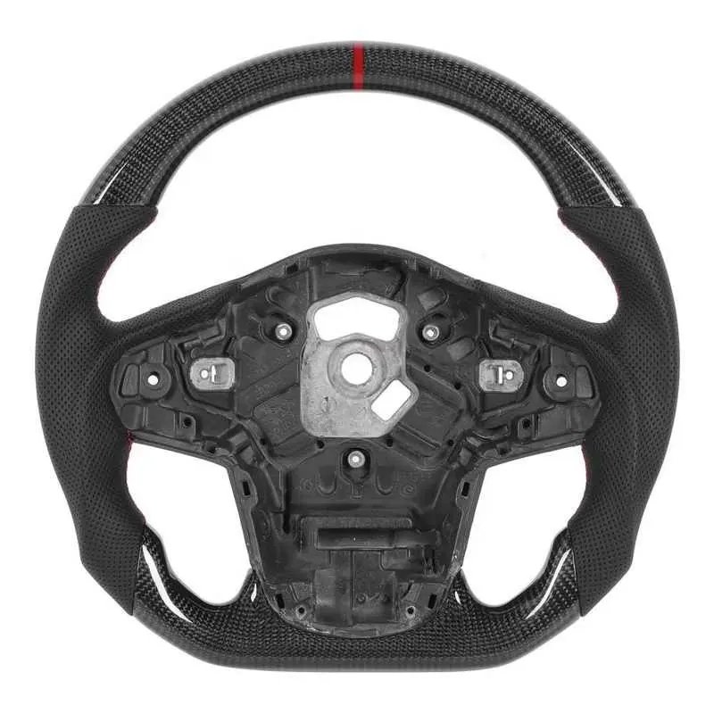 Carbon Fiber Steering Wheel Nappa Perforated Leather For GR Supra A90 2020+ Car Accessories
