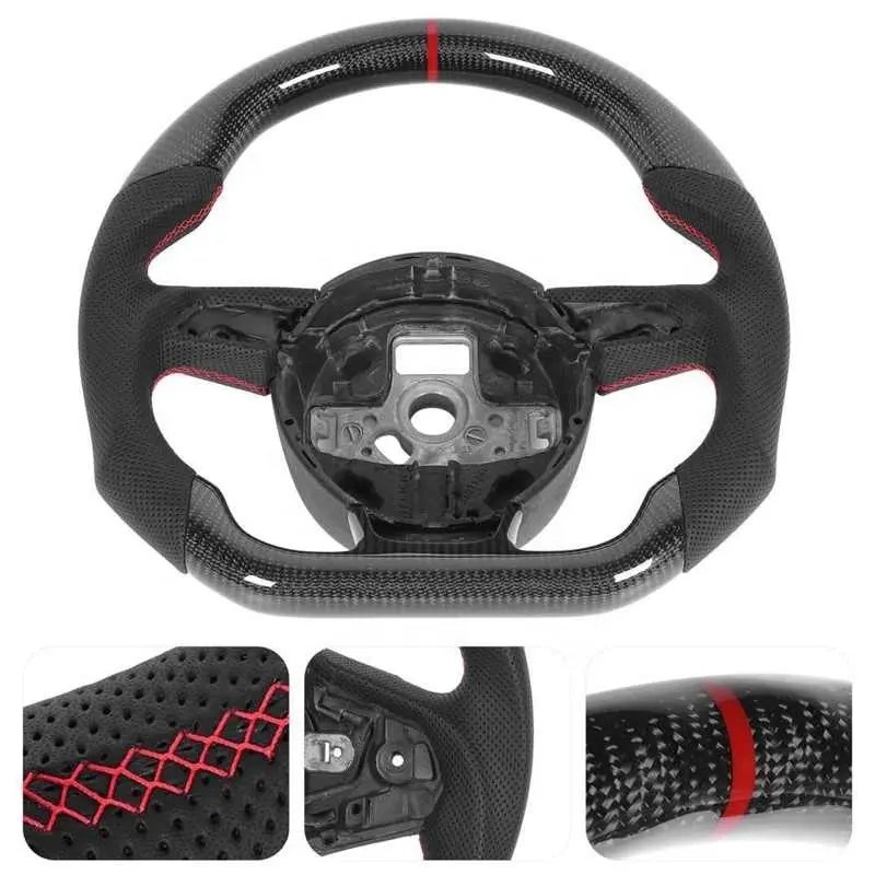 Carbon Fiber Steering Wheel Nappa Perforated Leather For GR Supra A90 2020+ Car Accessories
