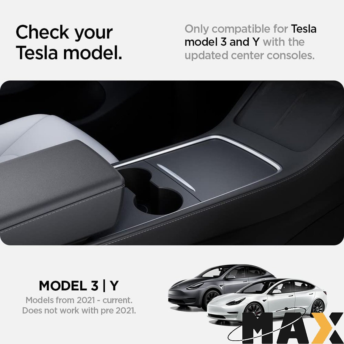 Console Organizer Tray for Tesla Model 3/Y Central Control Armrest Box Storage Inner Box with Smooth Slide Technology