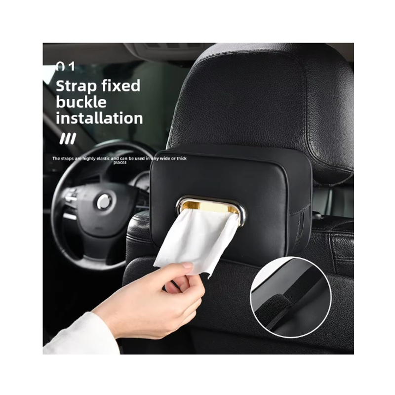 High-End Interior Kit Car Tissue Box Hanging Car Napkin Bag Car Armrest Tissue Box
