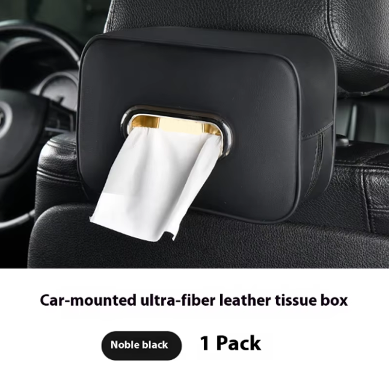 High-End Interior Kit Car Tissue Box Hanging Car Napkin Bag Car Armrest Tissue Box