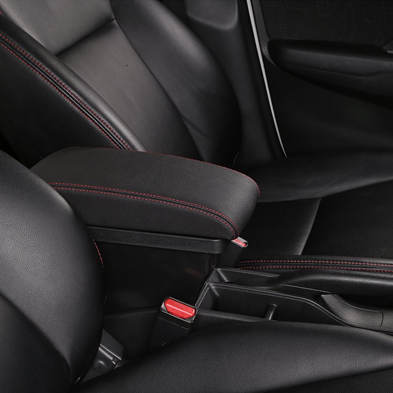 Car Central Storage Box Universal PU Leather Armrest Box for VW Lavida Console Storage Box