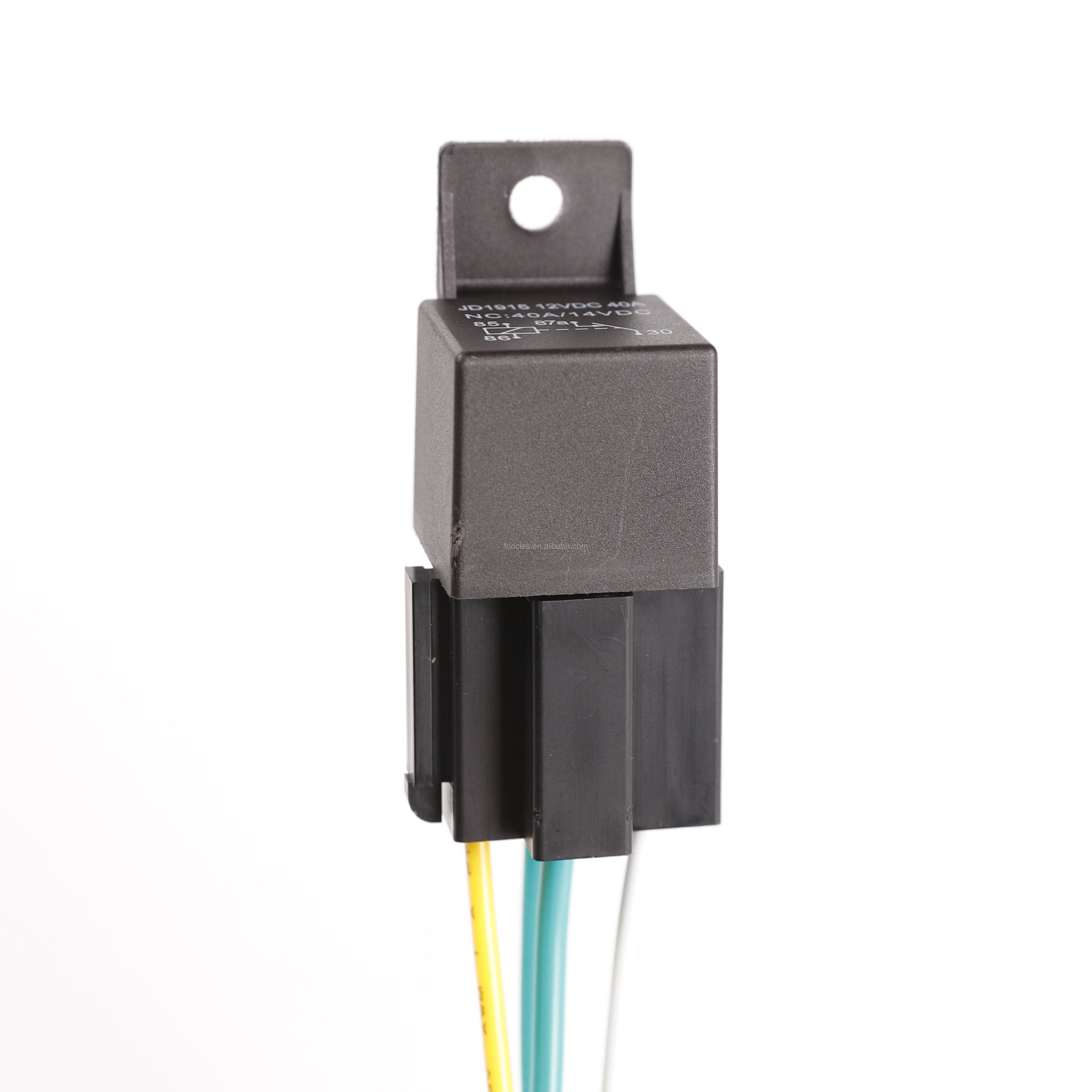 40A SPST Waterproof 4 Pin 12V Automotive Relay with Wires Harness and Socket for Car Truck Motorcycle Boat