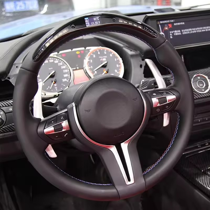 Custom LED Leather Carbon Fiber M Performance Steering Wheel for BMW E90 E60 E46 X5 E70 X6 E71 E92 M3 E39 E82 E36 X1 E84 E63 E93