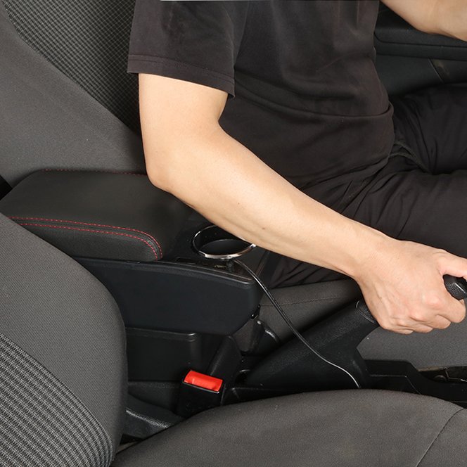 Universal Center Console Armrest Storage Multi Box with USB Charging and Cup Holder Auto Arm Rest