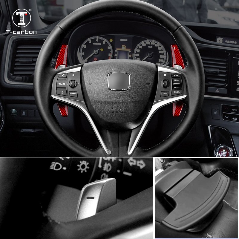 T-carbon Carbon Fiber Shift Paddle For Honda civic Odssey CRV Accord Spirior Acura CDX Steering Wheel Paddle Shifter