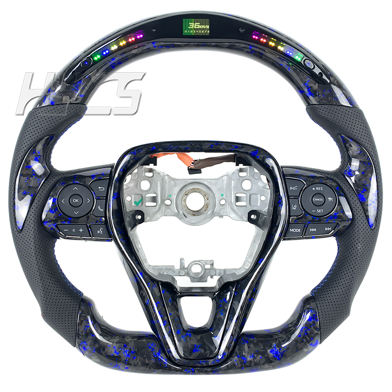 Car Interior Accessories LED Display Forged Carbon Fiber Steering Wheel For Toyota Corolla 2018