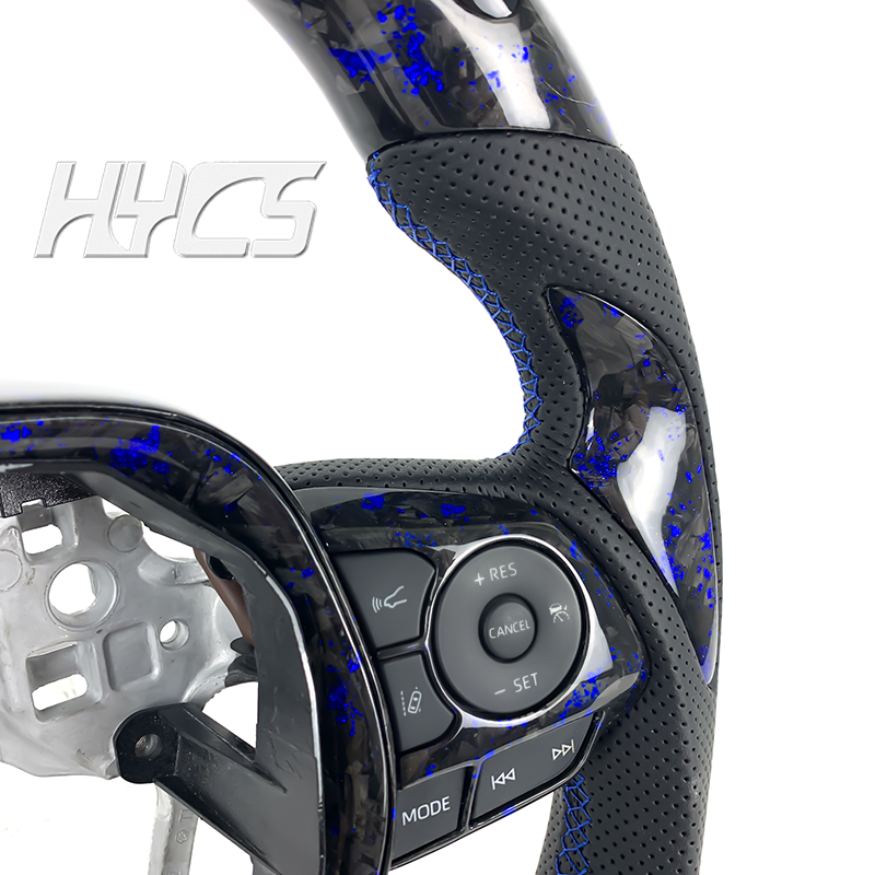 Car Interior Accessories LED Display Forged Carbon Fiber Steering Wheel For Toyota Corolla 2018