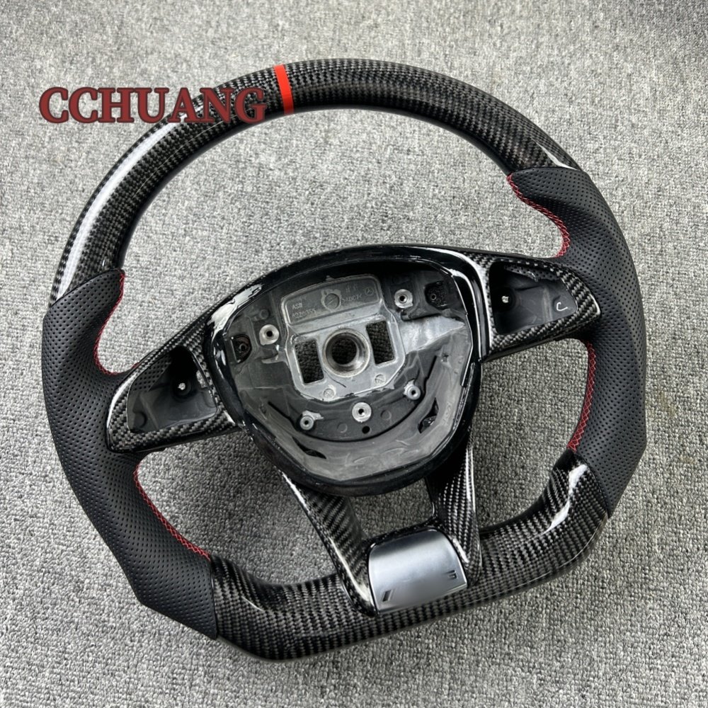 Custom car interior accessories fit 2015-2018 Mercedes-Benz 2015-2018 AMG W205 C63 C43 carbon fiber steering wheel