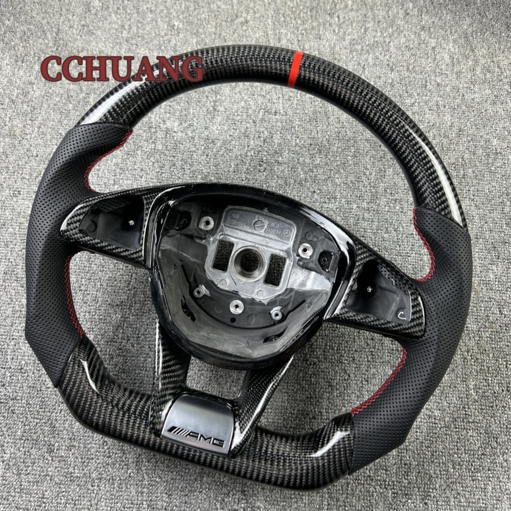 Custom car interior accessories fit 2015-2018 Mercedes-Benz 2015-2018 AMG W205 C63 C43 carbon fiber steering wheel