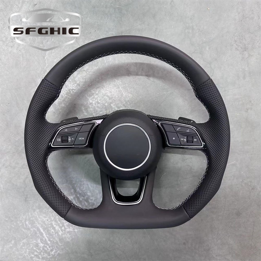 Wholesale Discountsa Perforated leather Steering Wheel Car Accessories For Audi A3 2009 Handmade Customized Car Steering Wheel