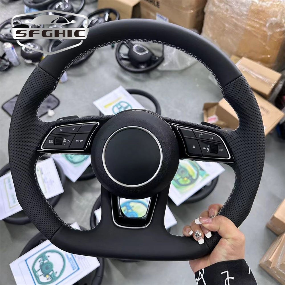 Wholesale Discountsa Perforated leather Steering Wheel Car Accessories For Audi A3 2009 Handmade Customized Car Steering Wheel
