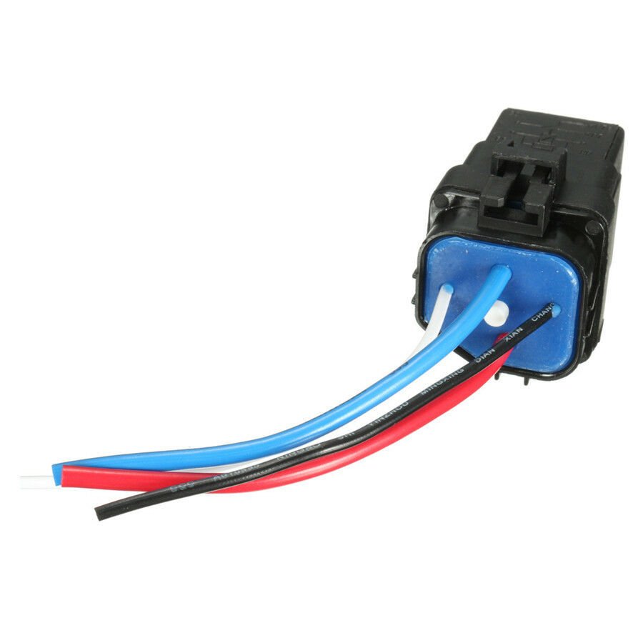4 Wires Car Truck 12V 40A 1.6W 4PIN Auto Fuse Relay Socket Wire Pigtails