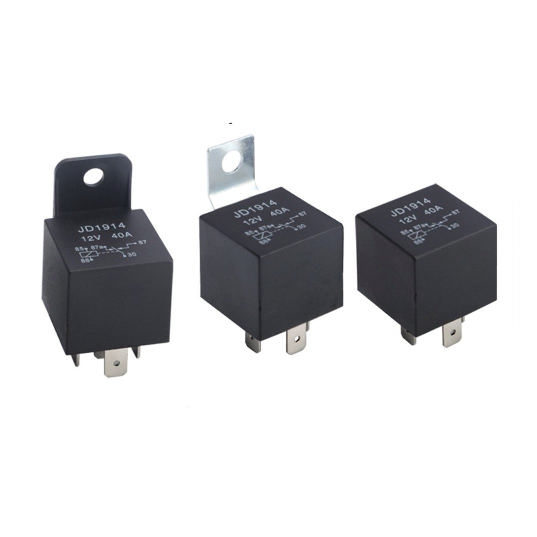 12V 24V 36V 48V 60V 72V 40A Automotive Relays Fixed Back 5 Pin 4 Pin Conversion 40A Relay JD1914 12vdc