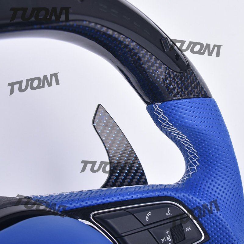 For Audi A6 C7 A5 A4 B8 RS3 S3 A7 A4 B9 RS6 RS7 S4 Carbon Fiber Car Steering Wheel