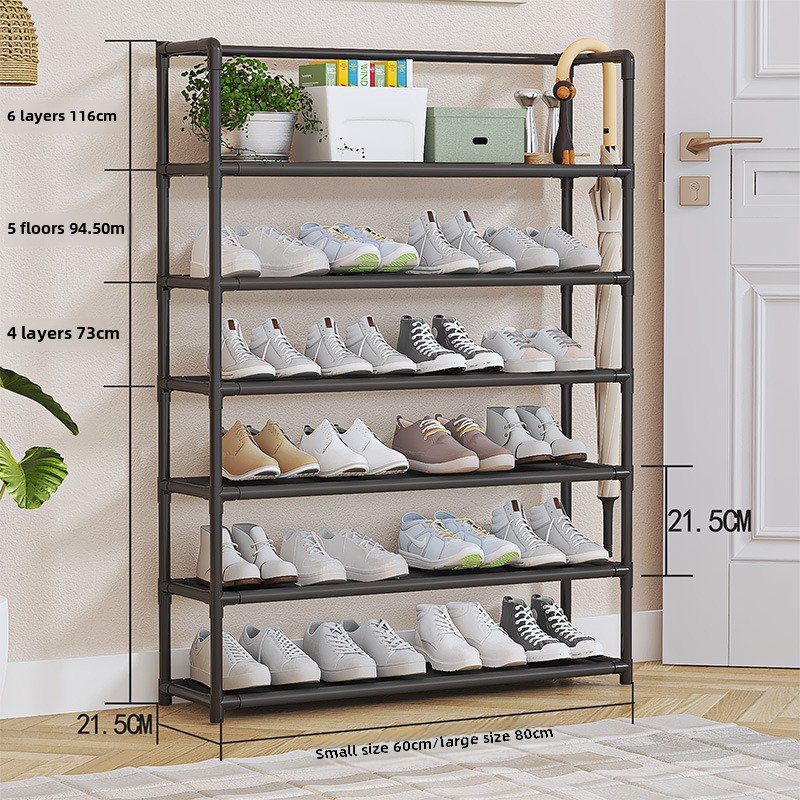 Multi-Layer Metal Armrest Shoe Rack New Simple Dust-Proof Shoe Storage Cabinet Cross-Border Accessible