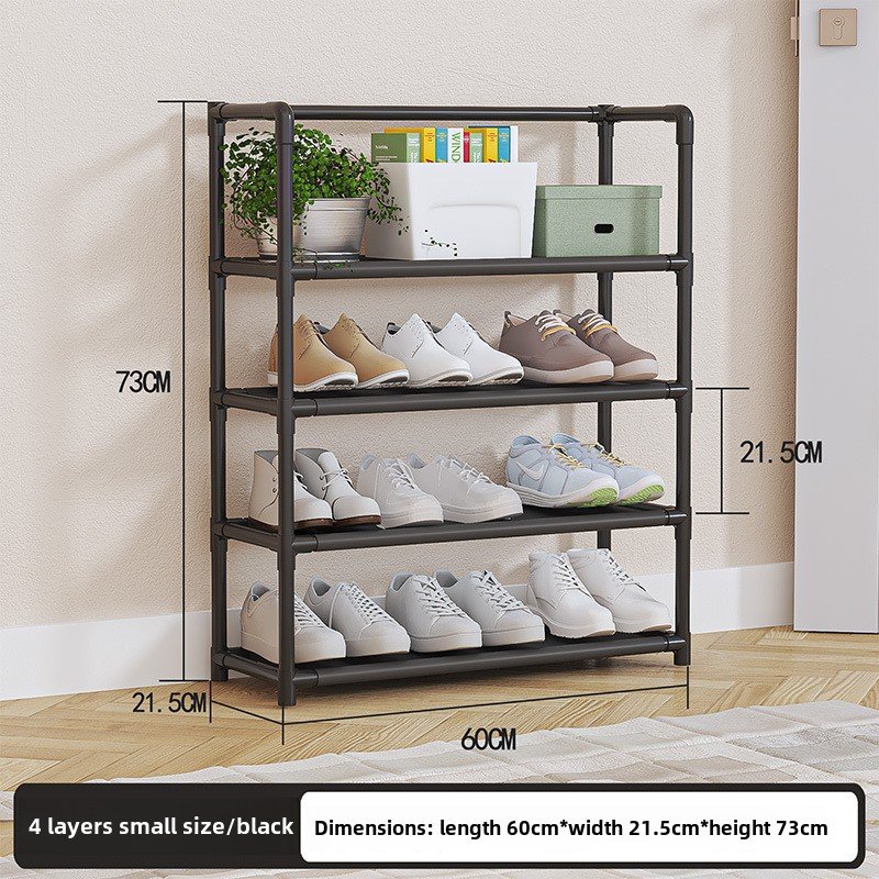 Multi-Layer Metal Armrest Shoe Rack New Simple Dust-Proof Shoe Storage Cabinet Cross-Border Accessible