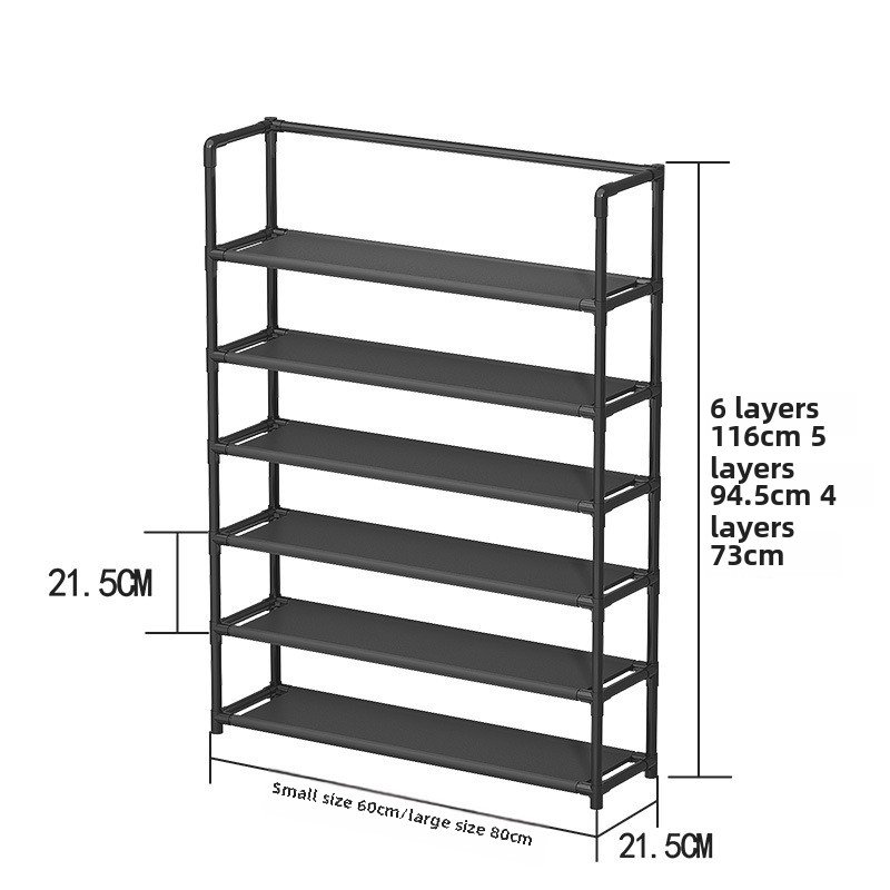 Multi-Layer Metal Armrest Shoe Rack New Simple Dust-Proof Shoe Storage Cabinet Cross-Border Accessible