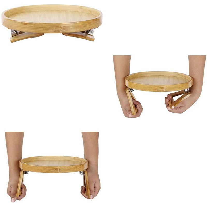 Folding Armrest Tray Foldable Couch Tray with Phone Holder Armrest Table Sofa Couch Arm Rest Tray Table