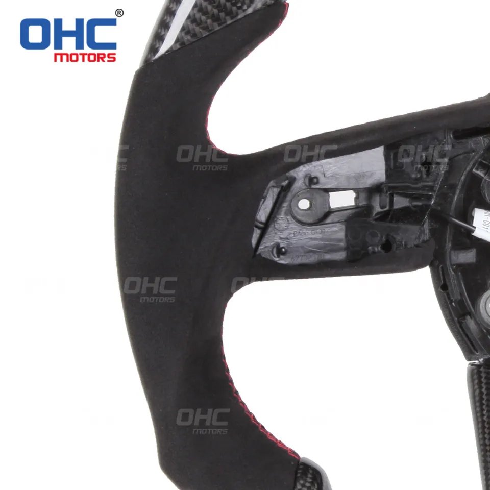 OHC Motors REAL Carbon Fiber LED Steering Wheel for Audi RS3 RS4 RS5 RS6 RS7 S3 S4 S5 A1 A3 A4 A4L A5