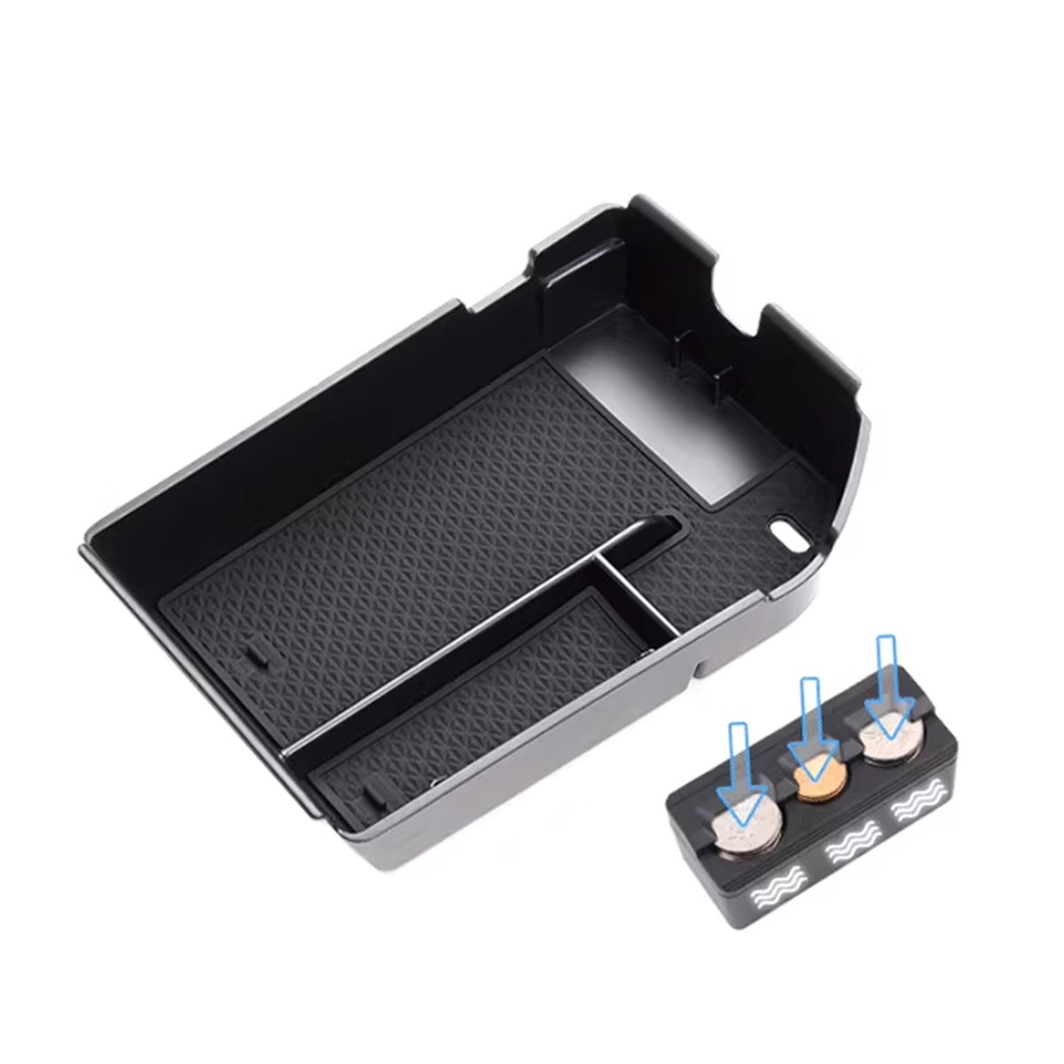 CAIXUAN Car Center Armrest Groove Storage Box for Hyundai Tucson 2015 2016 2017 2018