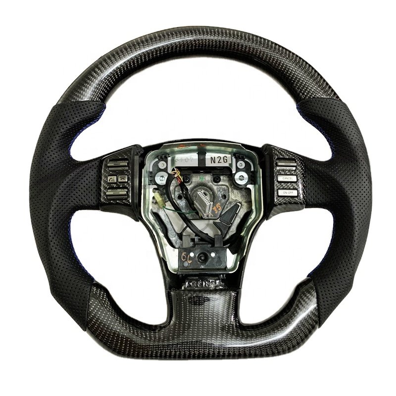 Custom Sporty Flat Bottom Carbon Fiber Steering Wheel For INFINITI G35 2003+