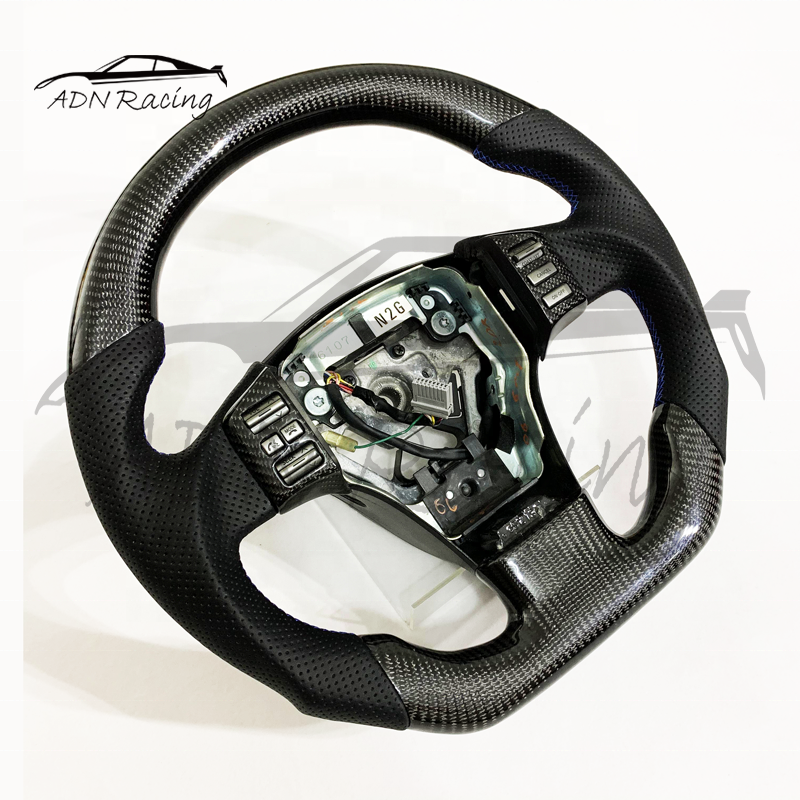 Custom Sporty Flat Bottom Carbon Fiber Steering Wheel For INFINITI G35 2003+