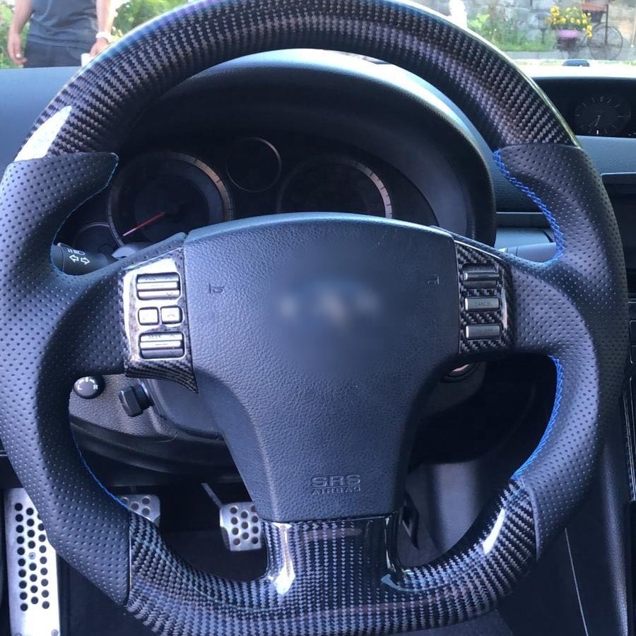 Custom Sporty Flat Bottom Carbon Fiber Steering Wheel For INFINITI G35 2003+