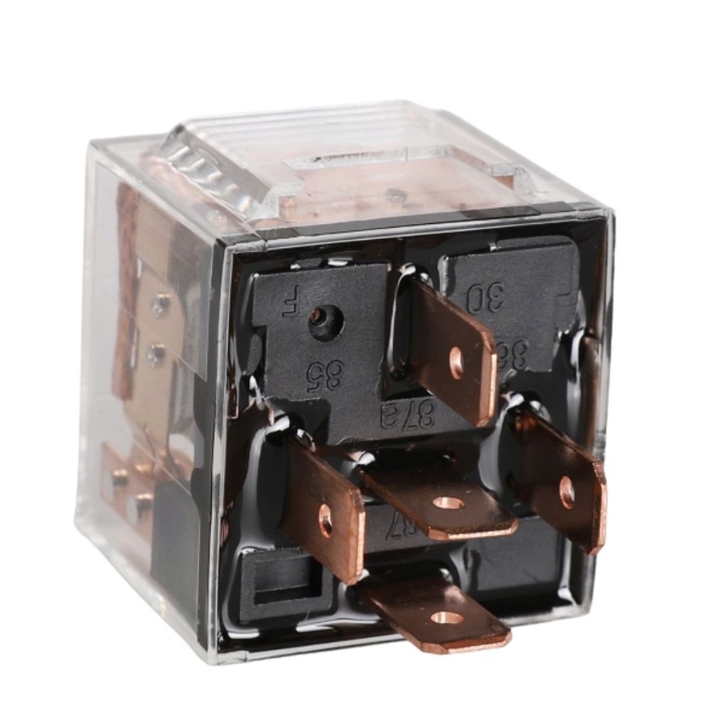 Transparent Led 80a Double Contact Automotive Relay 12V 24V High Power Waterproof Car 5 Pin Normally Open and Closed Relay