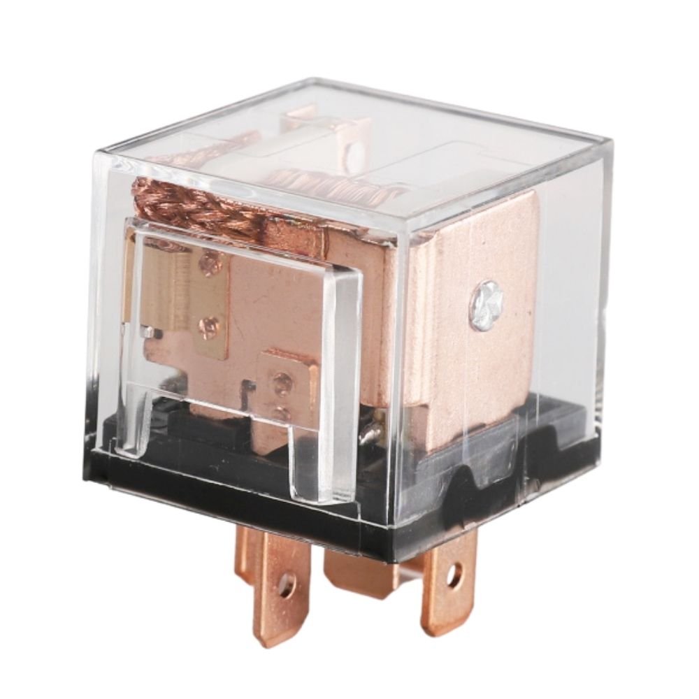 Transparent Led 80a Double Contact Automotive Relay 12V 24V High Power Waterproof Car 5 Pin Normally Open and Closed Relay