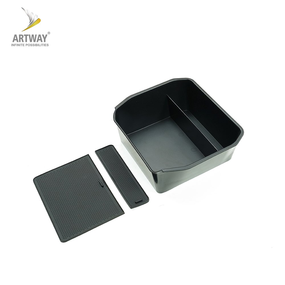 90 110 TWO DOORS SILICON BLACK ARMREST STORAGE for LAND ROVER NEW DEFENDER 2020-ON WITH FRIDGE