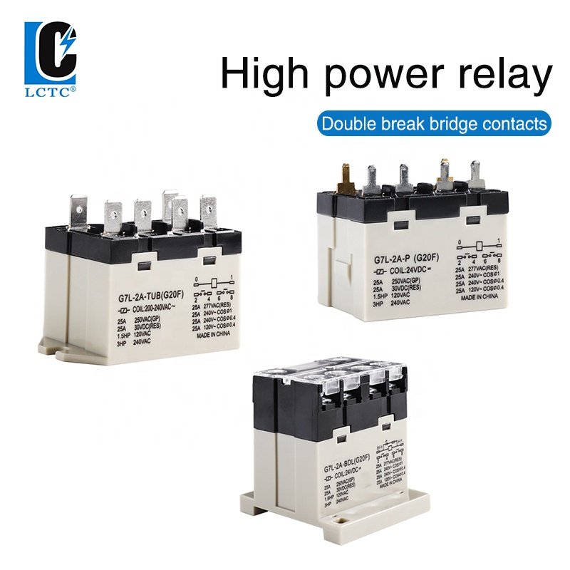 25A High Power Relay G7L-2A Two-normally Open 24V220V Steering Gear Compresor Motor Control 12V